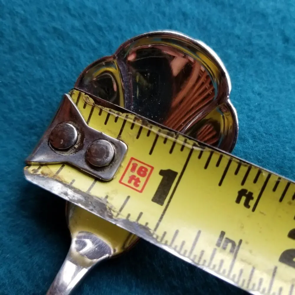 Martin Silverplate Sugar Shell Spoon 5 1/8 Embossed Scroll Flowers 90-1 1/2 MTN7